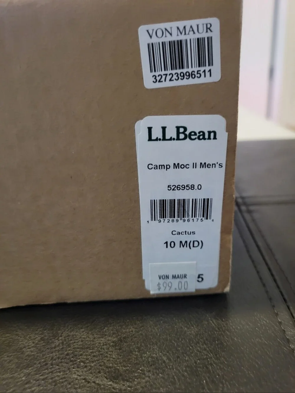 L.L. Bean Camp Moc II Men's Size 10 D Cactus Brown Leather Moccasins NEW